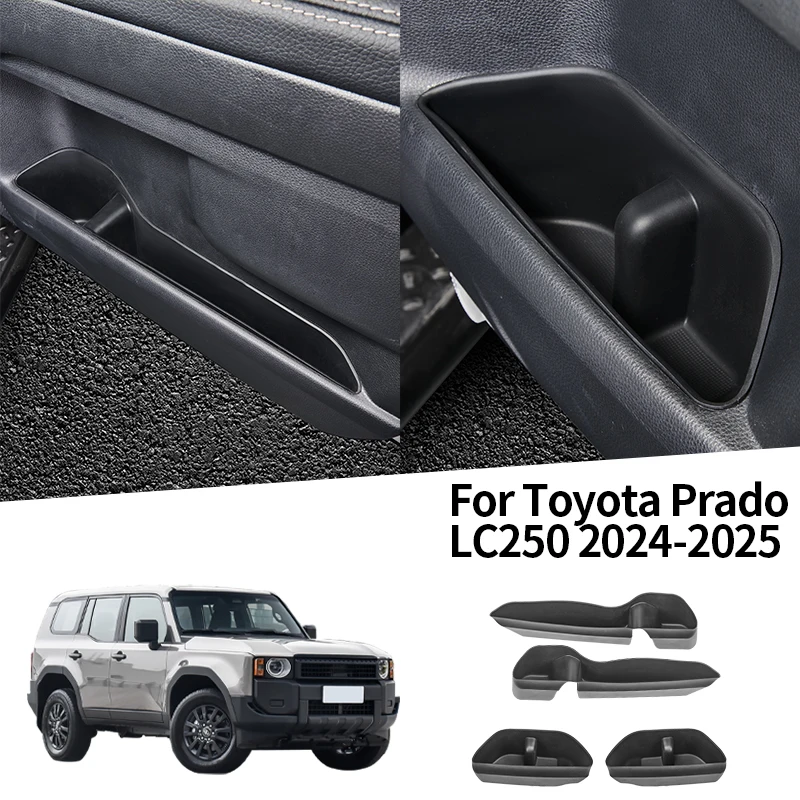 

Для LHD Toyota Prado LC250 2024-2025 силиконовый четырехдверный ящик для хранения дверной панели водонепроницаемый лоток для хранения автоаксессуары