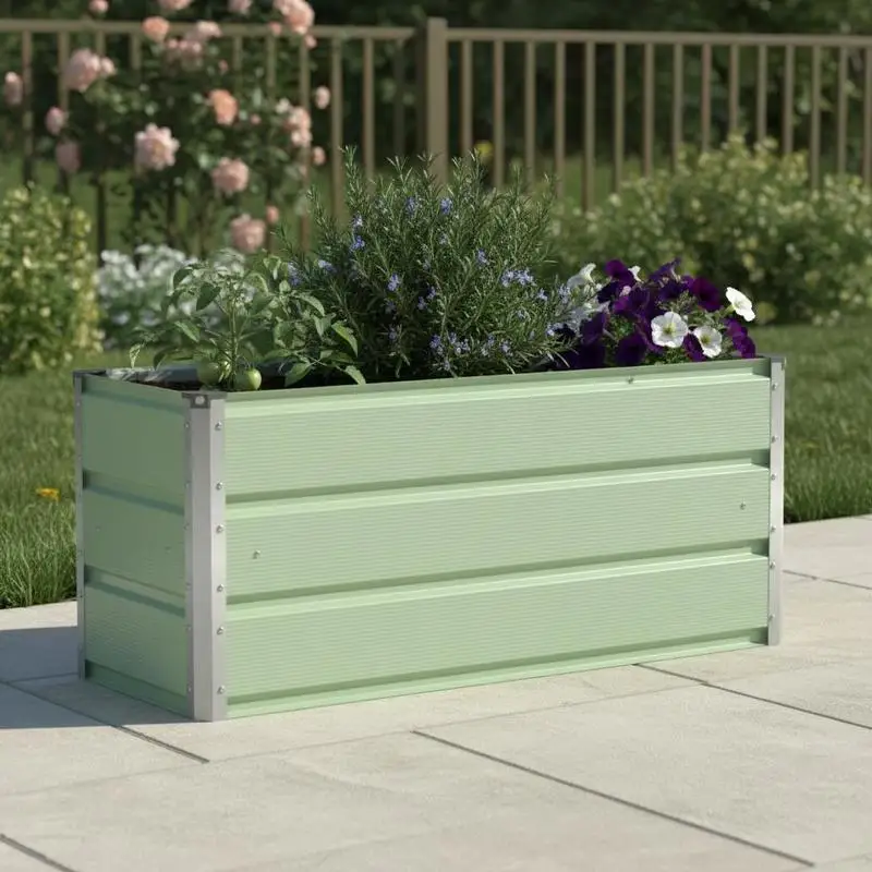 Potager surélevé, 100 x 40 x 45 cm. Fabriqué avec des matériaux robustes et durables, idéal pour la culture de fleurs, de verdure et de légumes.