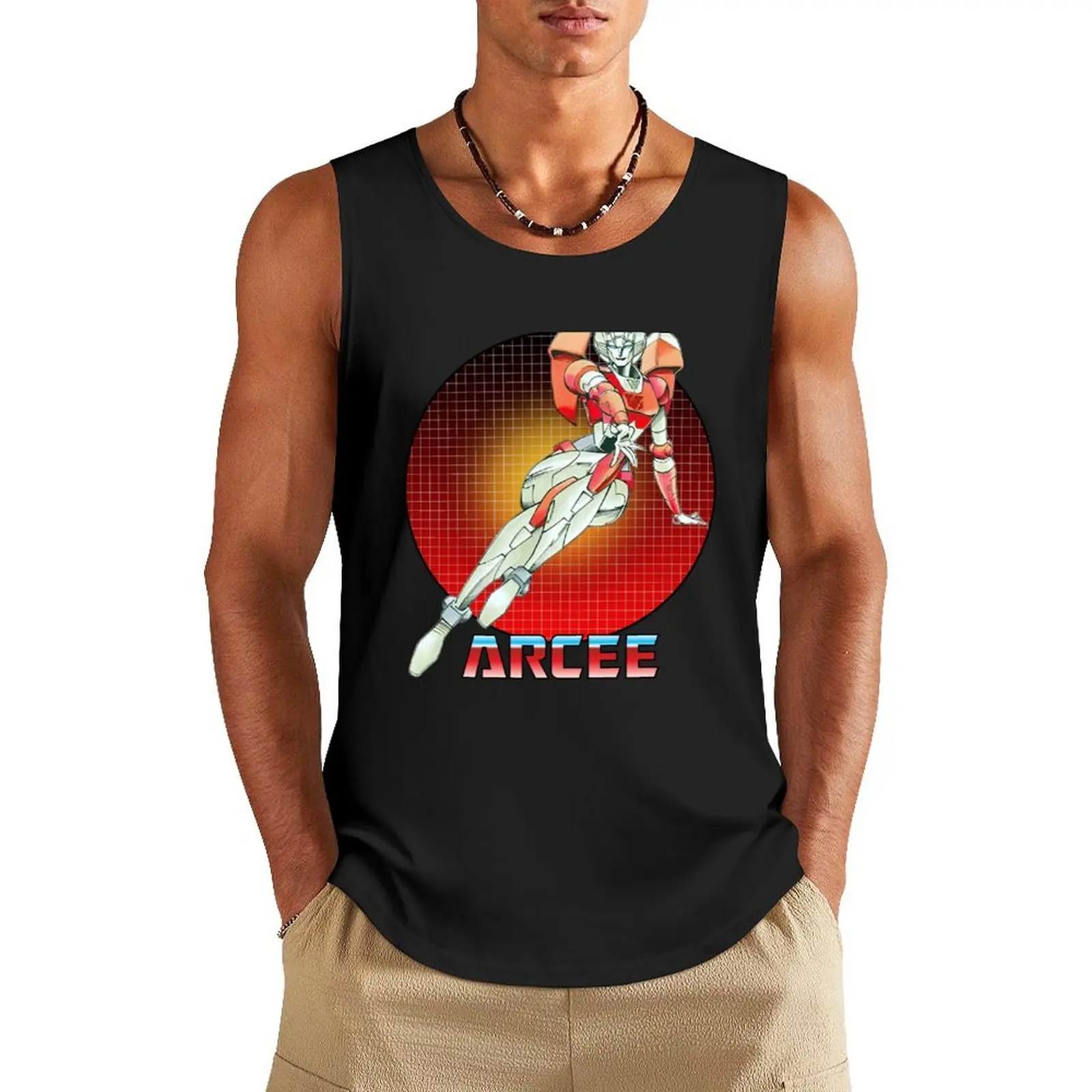 

Arcee Autobot Transformer G1 V2 Tank Top sexy clothes men sports suits sleeveless t-shirts for men gym clothing