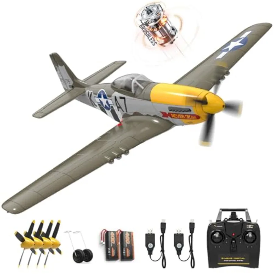 RC airplane for adults, EPP foam, red/black, brushless motor with XPilot stabilizer and 3D aerobatic capability