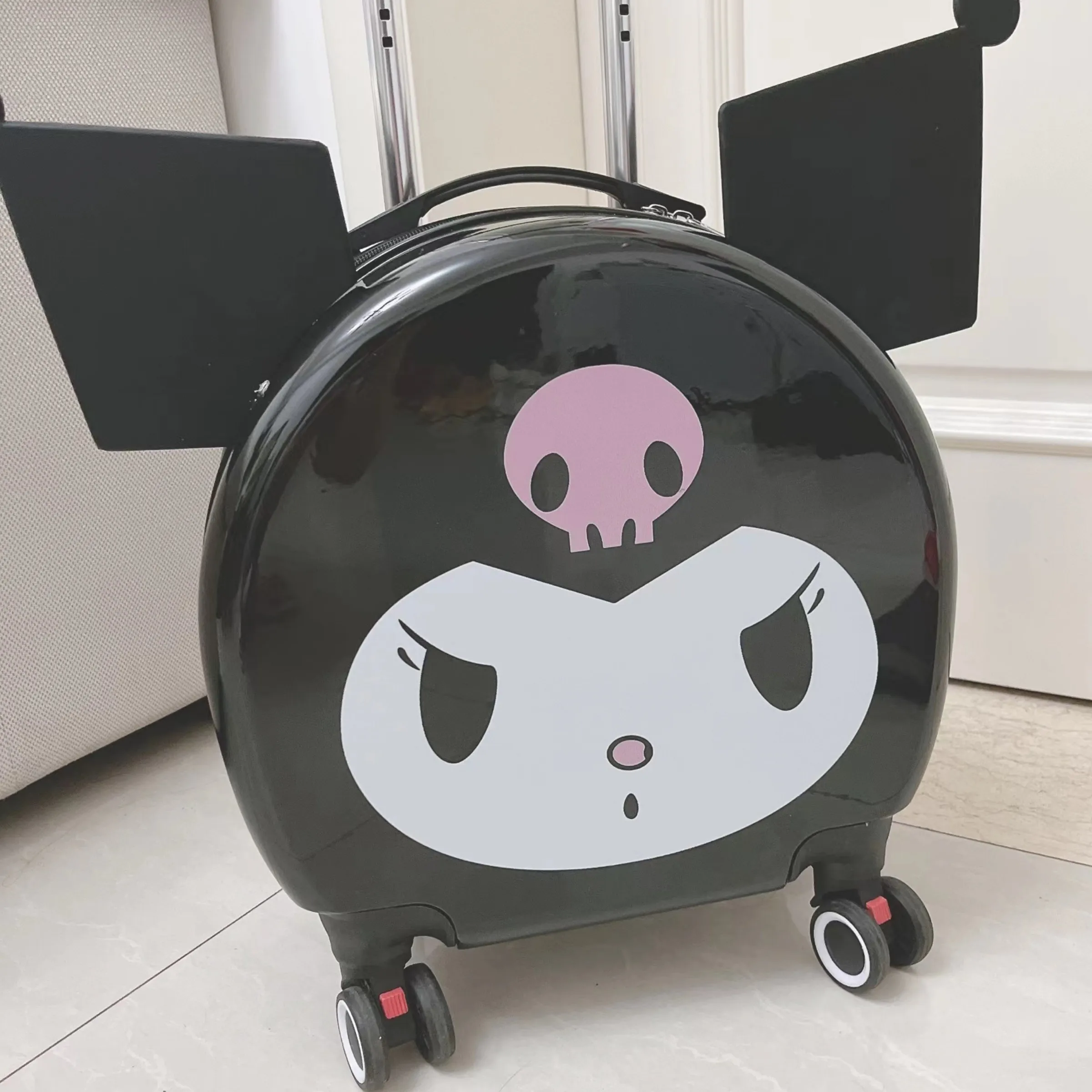 Sanrio Kuromi Luggage Suitcase Anime Cute Travel Bag Portable Aircraft Trolley Case Box Rolling Cinnamorol Festival Gift Toy