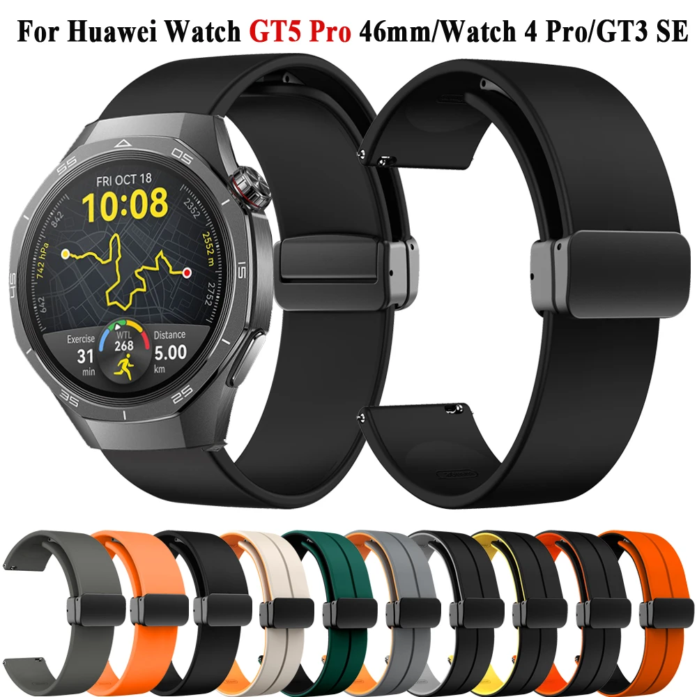 Wristband 22mm Band For HUAWEI WATCH GT 5 3 Pro 46mm 4 Pro/GT 2 3 SE 4 Runner Skin-Friendly Soft Silicone Huawei GT5 46mm Strap