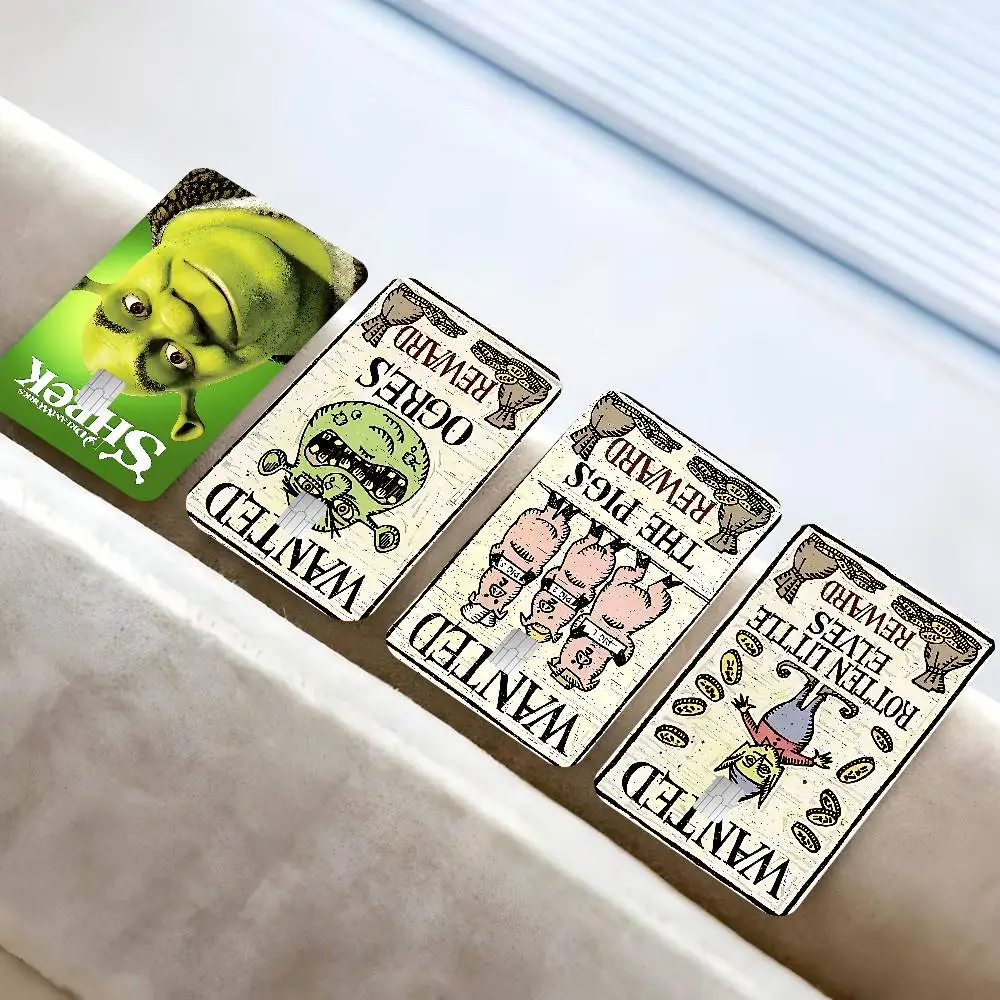 شريط لاصق من الجلد لفيلم S-Shrek 2 باللون الذهبي والفضي والأسود غير اللامع لبطاقة الخصم الائتماني للبنك