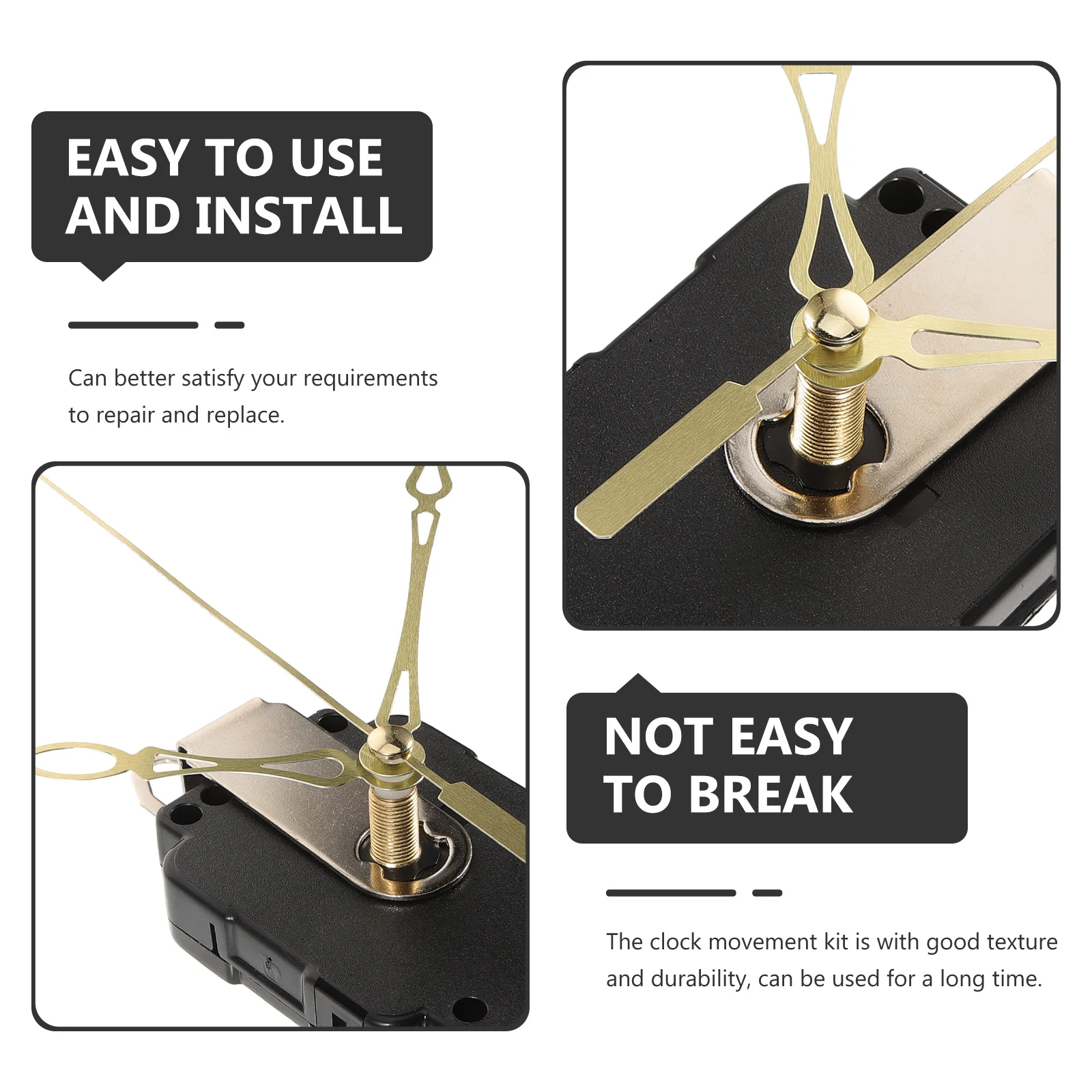 

1Set Clock Movement High Precision Silent Kit DIY Wall Clock Hands Mechanism Replacement Parts Accessories Repair