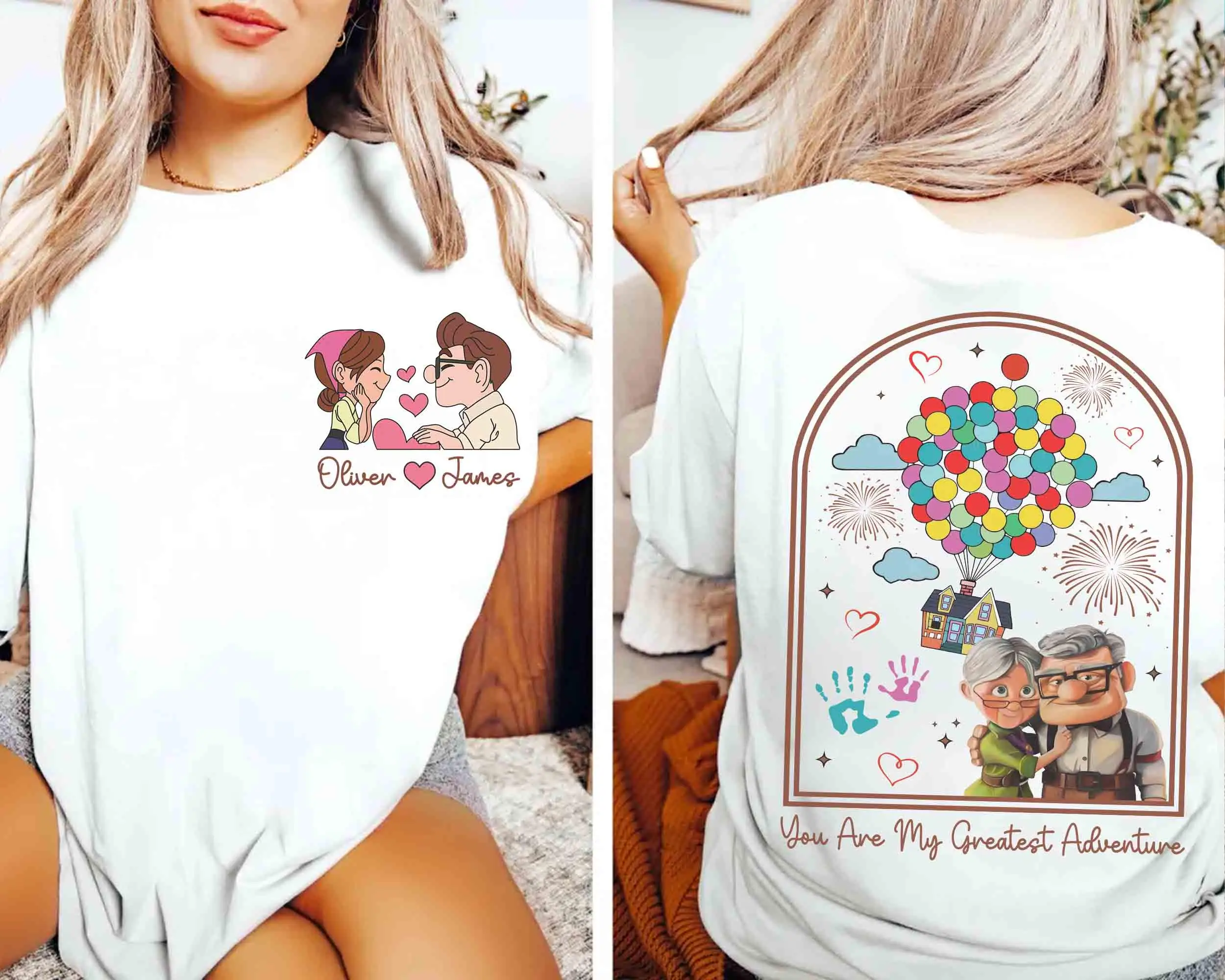 كارل آند إيلي، أنت أعظم مغامرتي، تي شيرت ديزني بيكسار للزوجين، هدايا الذكرى السنوية، ورحلة إلى ديزني لاند