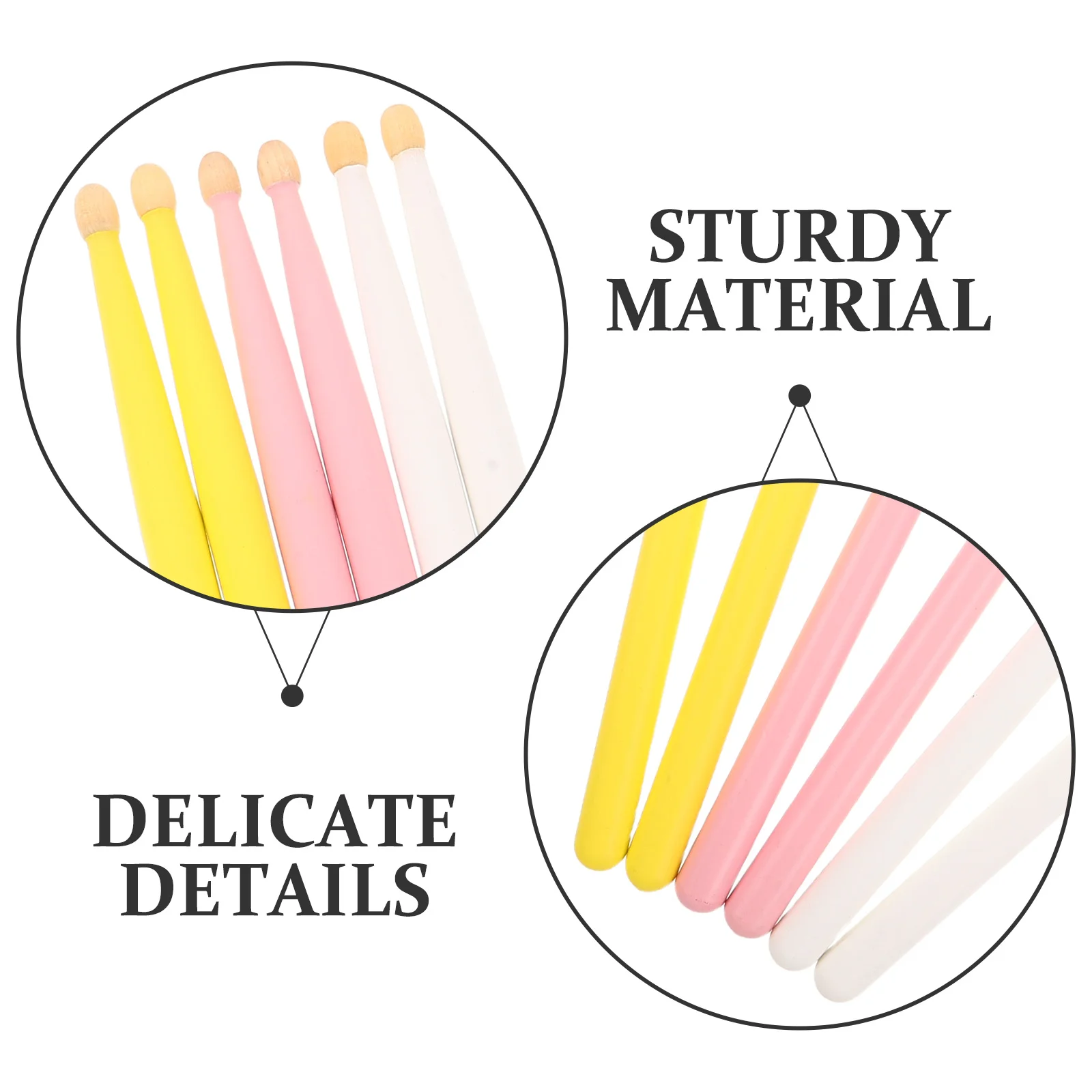 أفخاذ ملونة خشب القيقب قبضة مريحة نابضة بالحياة الوردي الأبيض الأصفر مجموعة للطبول المبتدئين المحترفين قرع #4