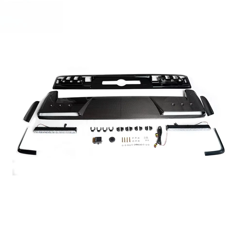 New 2025+ G CLASS W465 Hood Scoop Roof Spoiler with Lights Rear Spoiler G500 G63 G450D Dry Carbon Upgrade Body Parts