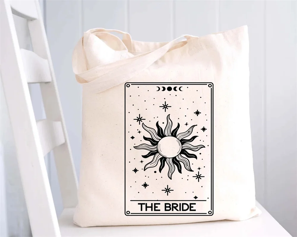 The Bride Tarot Card Tote Bag / The Babe Celestial Bag / Bachelorette Party / Bridal Party / Travel Bag / Bachelorette Weekend