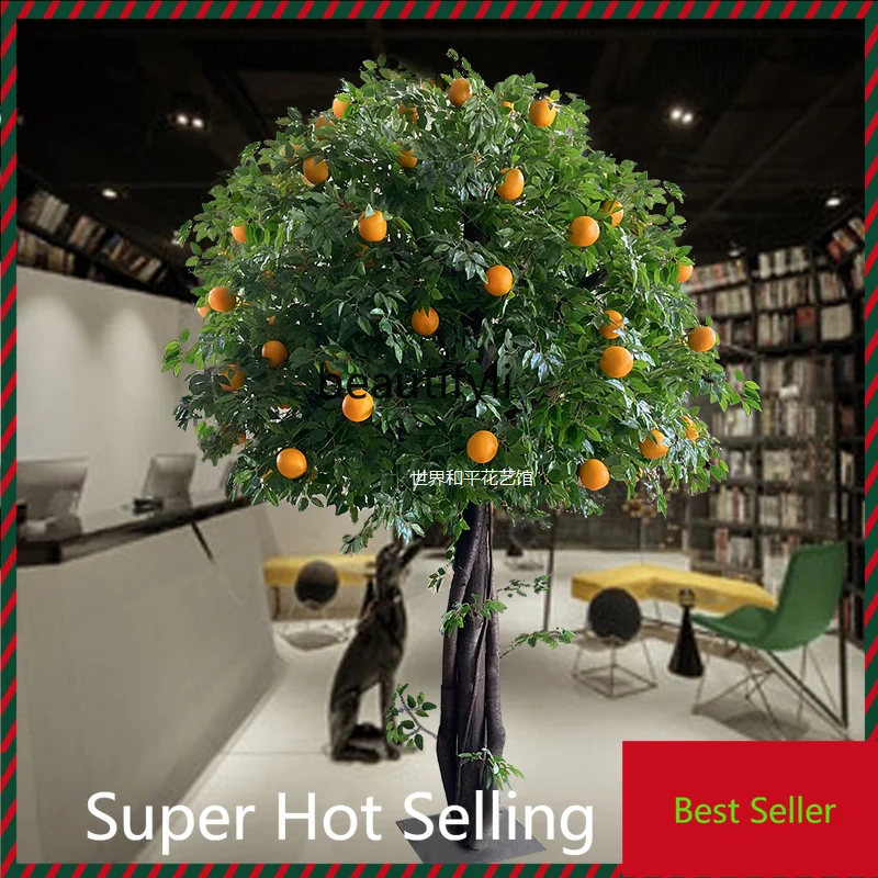 

F132 Simulation Orange Tree Interior Decoration Orange Tree Loquat Pomegranate Hotel Mall Props Floor Ornaments