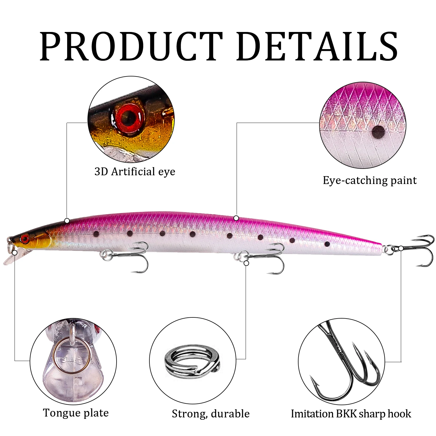 Crankbait flotante Wobbler – Señuelo duro para pesca de depredadores - imagen 2