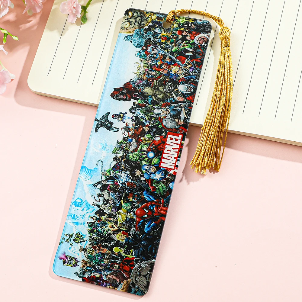 Disney Heroes Bookmarks Anime Acrylic Bookmarks Marveal Fans Collect Reading Markers For Friends Teachers, Men Unique Romance