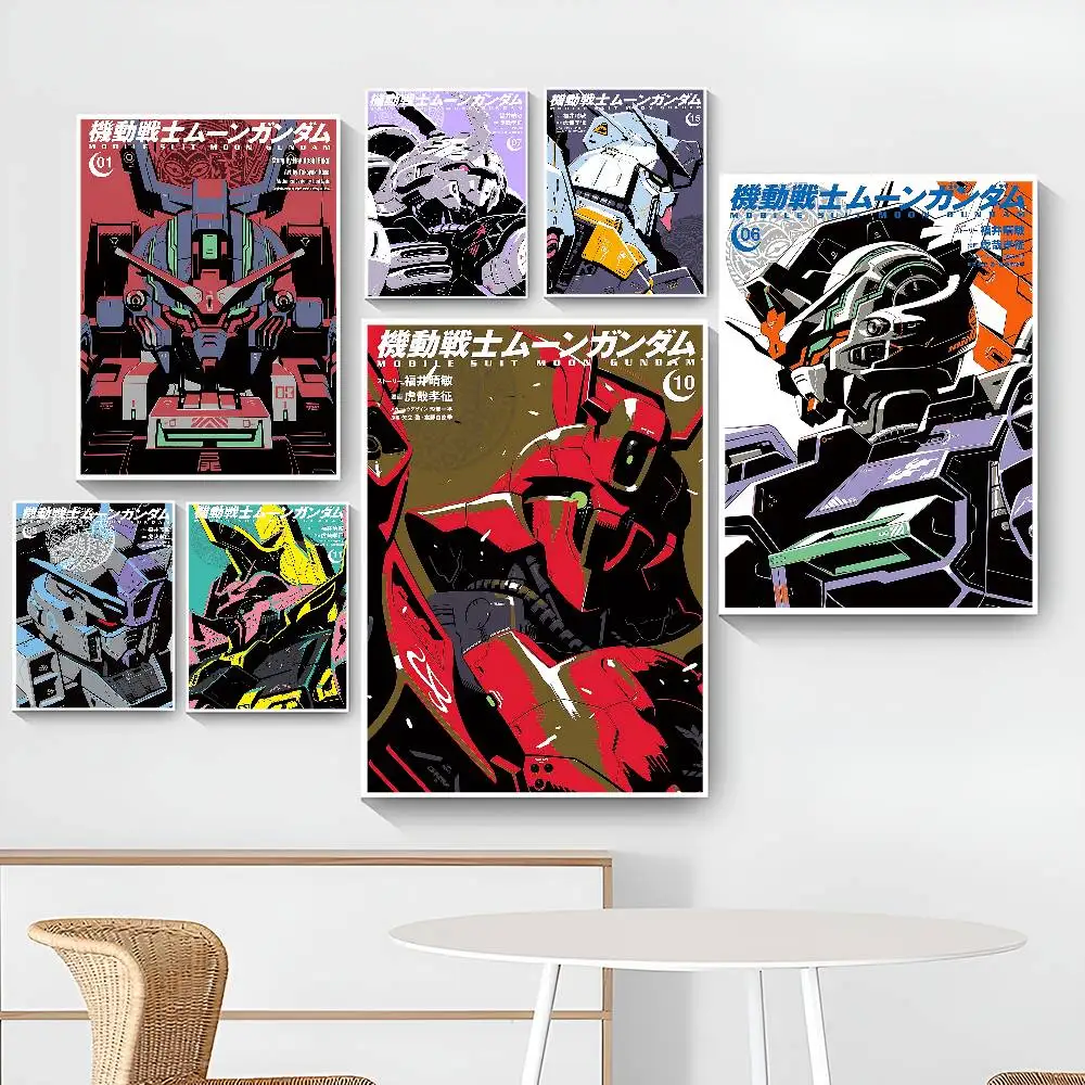 Classic Anime G-Gundam Anime Posters Sticky Whitepaper Prints Posters Artwork Kawaii Room Decor