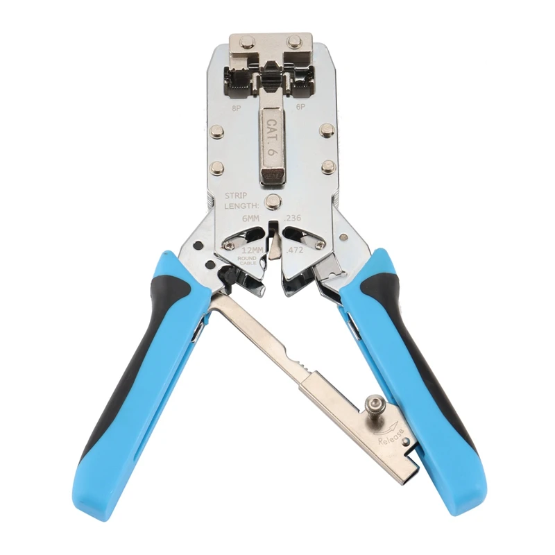 Herramienta de prensado de enchufe Modular STP, alicates RJ45 con Llave de trinquete, 8 pulgadas, 4P, 6P, 8P, MT-8106R