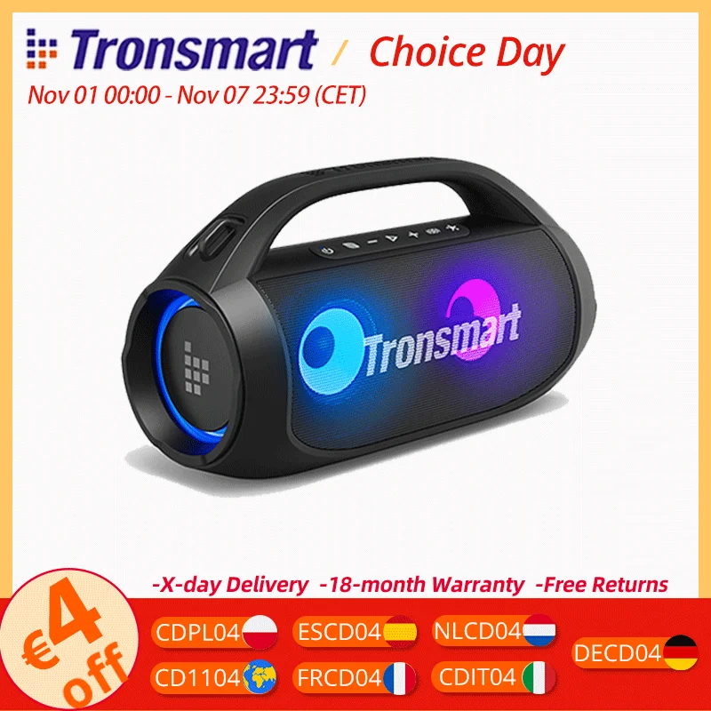 Tronsmart Bang SE Speaker Portable Speaker with Bluetooth 5.3, 24-Hour Playtime, Portable Handle, for Camping, Party