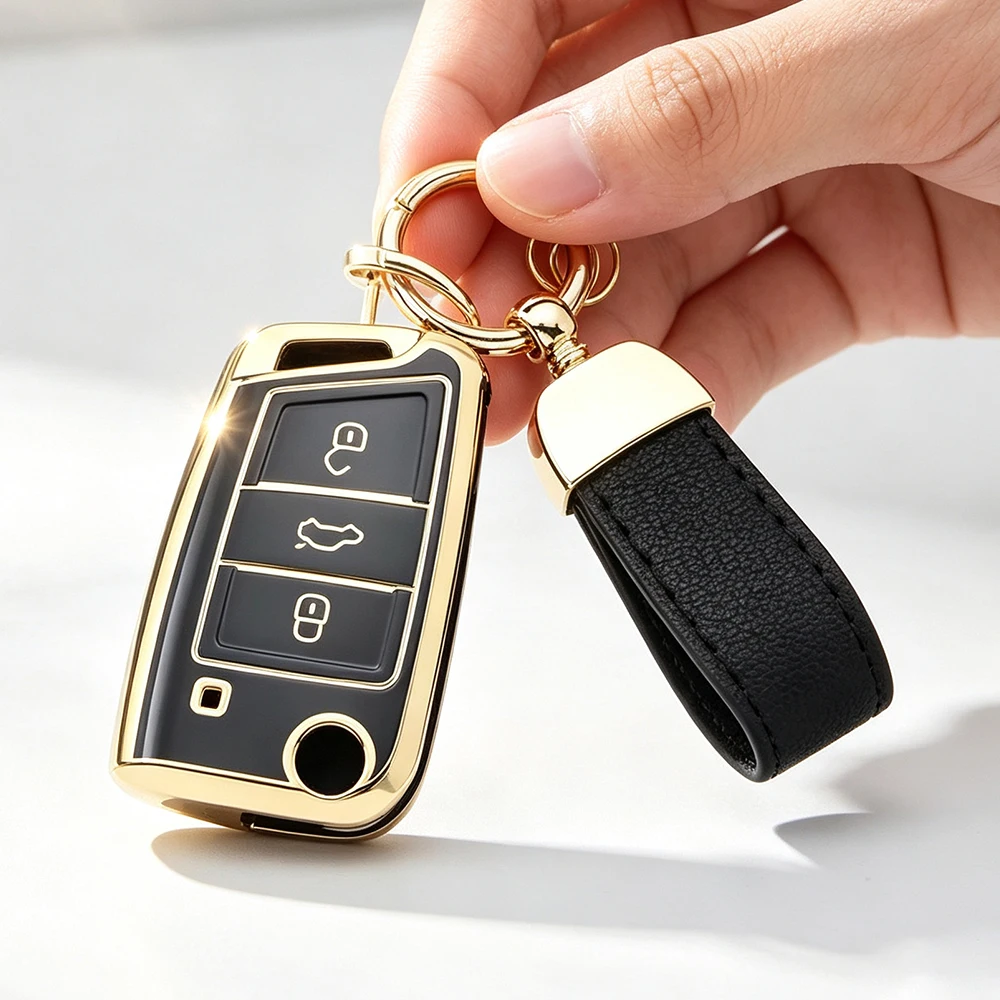 3 Buttons Remote Flip Car Key Shell Case for VW Golf 7 Sportsvan GTI MK7 PASSAT B8 JETTA Touran Skoda Octavia A7 SEAT LEON IBIZA