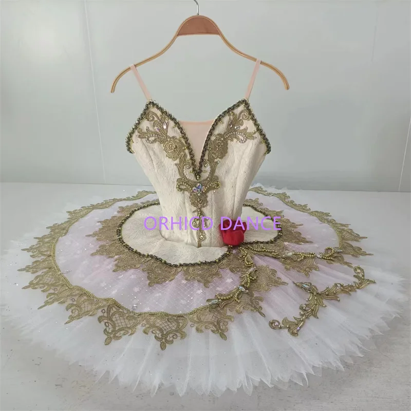 Exquisite Professional High Quality 12 Layers Custom Size Kids Girls Women Adult Performance Wear Cream Pink Ballet Tutu