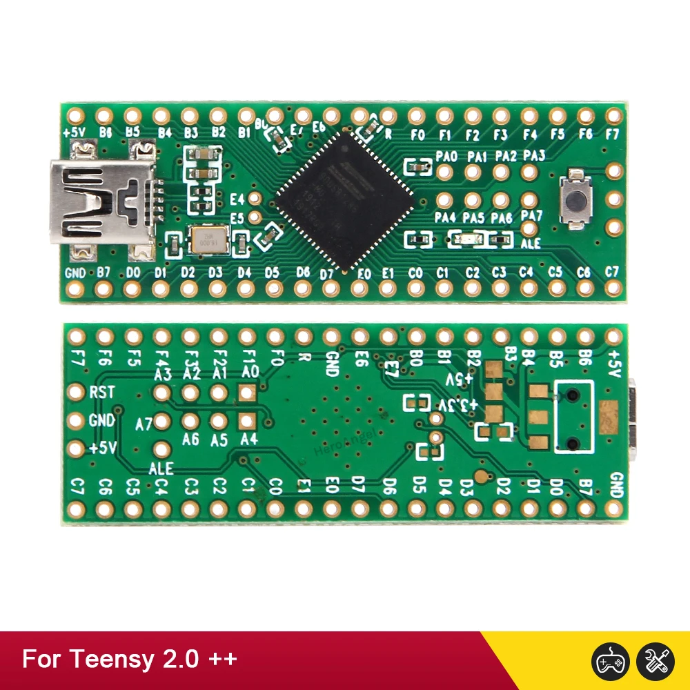 Teensy 2.0++ USB AVR Development Board ISP U Disk Keyboard Mouse Experimental Board AT90USB1286 Mega32u4 For Arduino