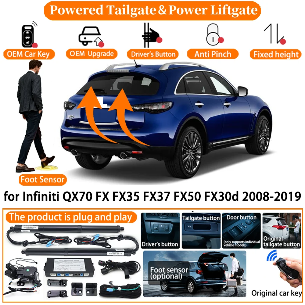 

Car Powered Tailgate for Infiniti QX70 FX FX35 FX37 FX50 FX30d 2008-2019 Automatic Electric Power Tailgate Tail Gate Lift kit