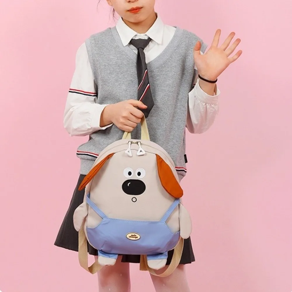 Cute Cartoon Puppy Backpack Large Capacity Adjustable Strap Students Backpacks Zipper Ins Style Girls School Bags Gift