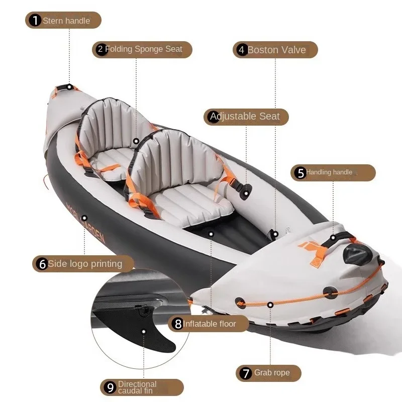 Outdoor camping water sports wear-resistant double inflatable wear-resistant assault boat