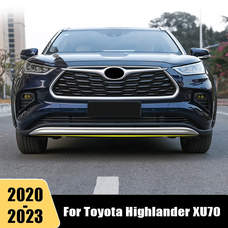 

Car Accessories For Toyota Highlander XU70 Kluger 2020-2023 Front Bumper Splitter Lip Spoiler Diffuser Guard Body Cover Stickers