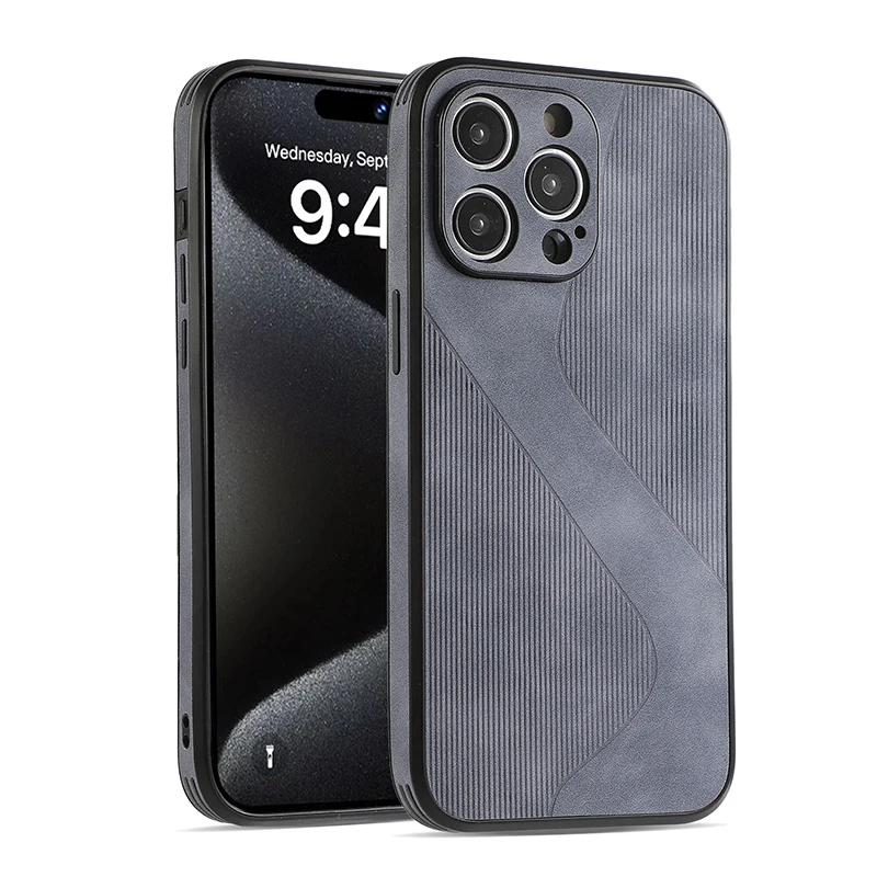 Luxury Leather Phone Case Quakeproof Phone Case For iPhone 16 15 Plus 14 Pro Max 13 Pro 12 Mini 11 X XR XS Max 7 8 Plus