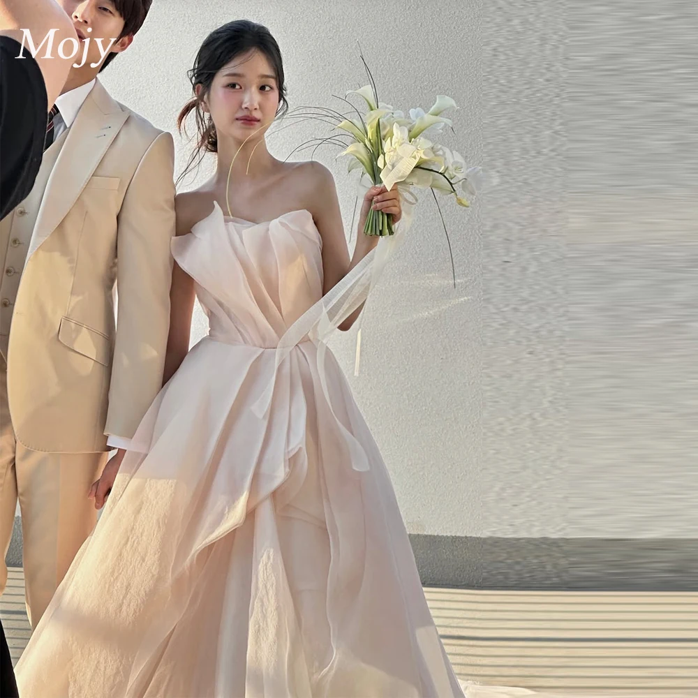 

Mojy Korea A-Line Wedding Dress Customized Organza Classic Bride Dresse Sweetheart Corset Classic 웨딩드레스 Wedding Gown Bridal