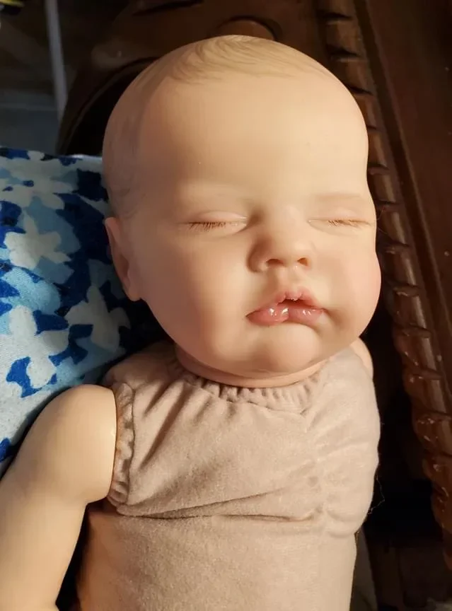 NPK 19 pollici Quinbee Reborn Baby Doll neonato taglia immagine reale fatto a mano 3D pelle capelli radicati vene visibili