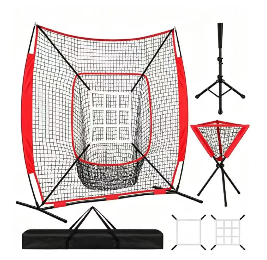7X7 Portable Baseball Practice Net for Indoor Outdoor Hitting Training Rebound Net