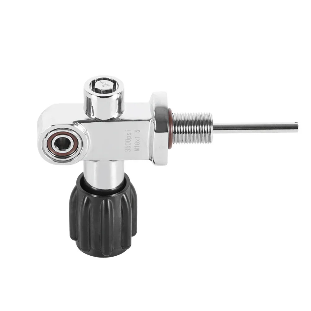 M18x1.5 Thread Bottle Valve Underwater Adventures Secure Installation Maximum Pressure 250 Bar Stable Airflow 0.5-4L Capacity