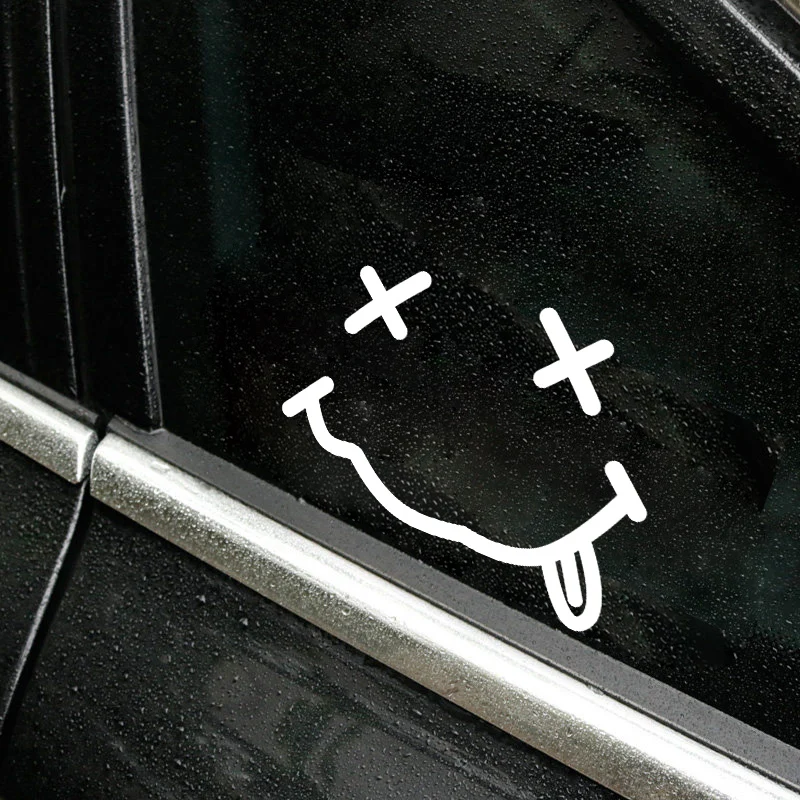 

Мотоциклетные наклейки XX Eye Smile Face для мотоциклетного шлема, топливный бак, корпус скутера, водонепроницаемые наклейки на окно автомобиля, милый автомобильный Декор