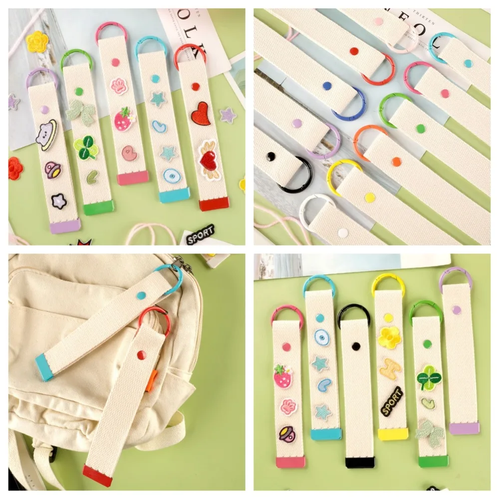 

Key Holder Colorful Ribbon Rope Keychain Versatile Simple Keychain Lanyard INS Durable DIY Canva Strap Unisex
