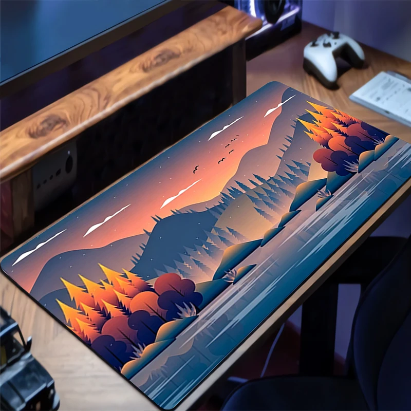 Mouse Pad Ink landscape painting Anime Carpe Large PC Gamer Computer Mausepad Varmilo Keyboard Gaming Accessories Desk Mat