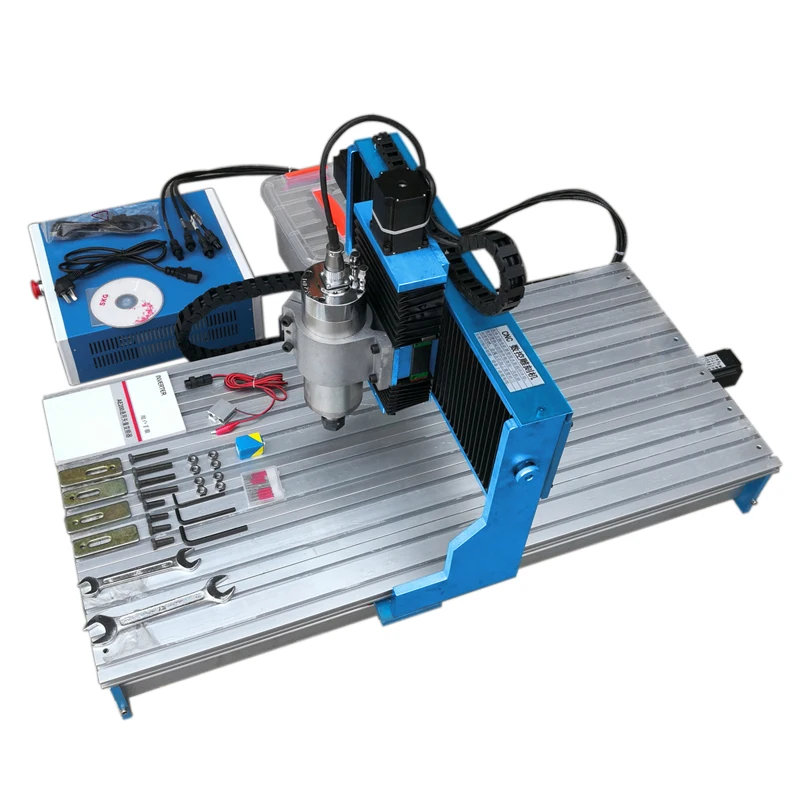 LY CNC 9040L 1.5KW 4Axis Metal Engraving Machine Linear Guideway Aluminum Cutter Copper Engraver with Limit Switch Drill Bit