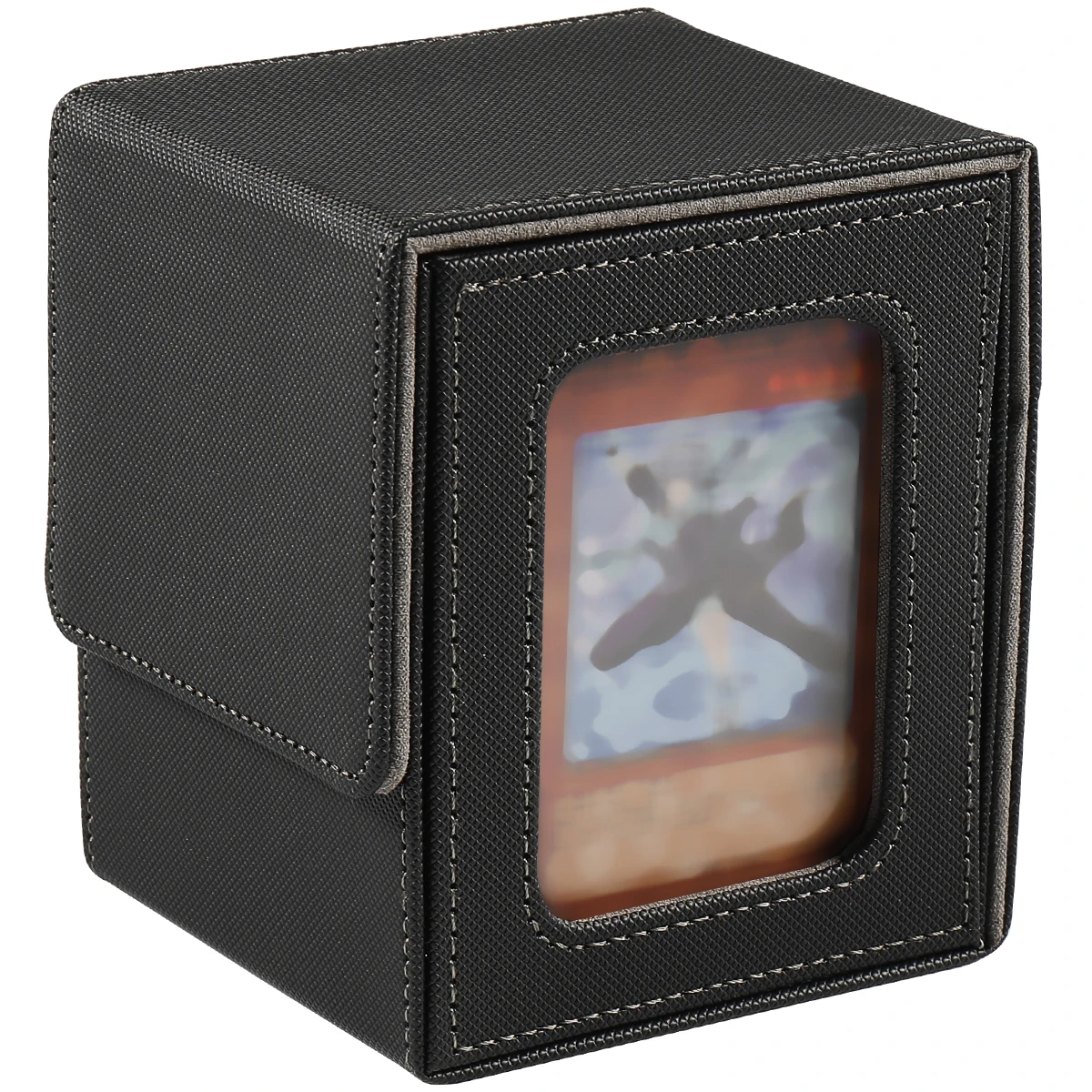 صندوق بطاقات MTG مع نافذة عرض، صندوق تخزين بطاقة المعاملات، قادر على حمل أكثر من 120 مجموعة واحدة من البطاقات