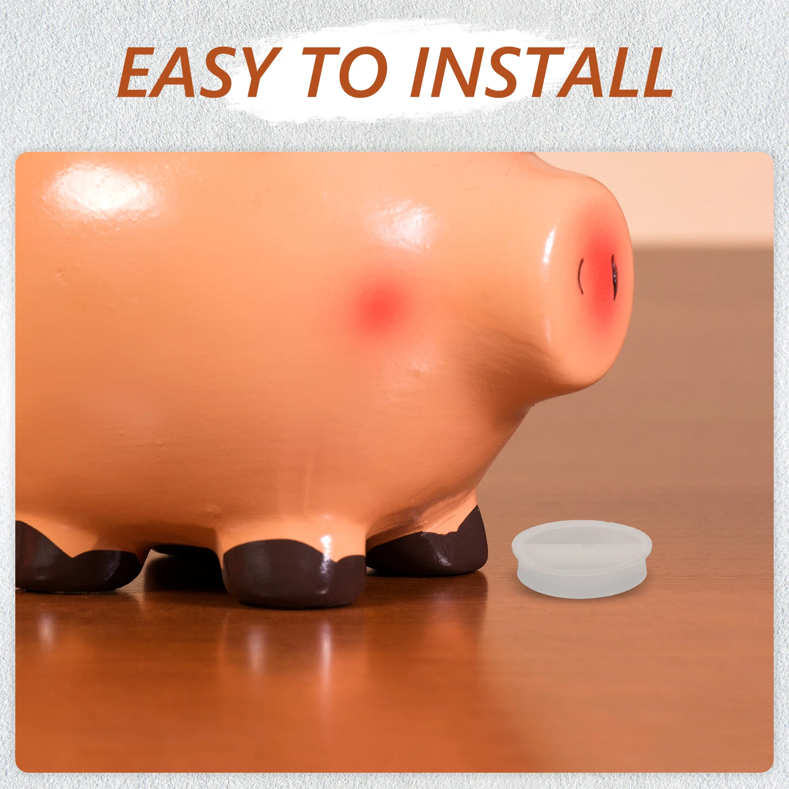 20 قطعة حصالة على شكل حيوان أسفل التوصيل 27 مللي متر سهلة التركيب غطاء قفل تويست لصندوق توفير المال الغبار استبدال سدادة غطاء آمن #3