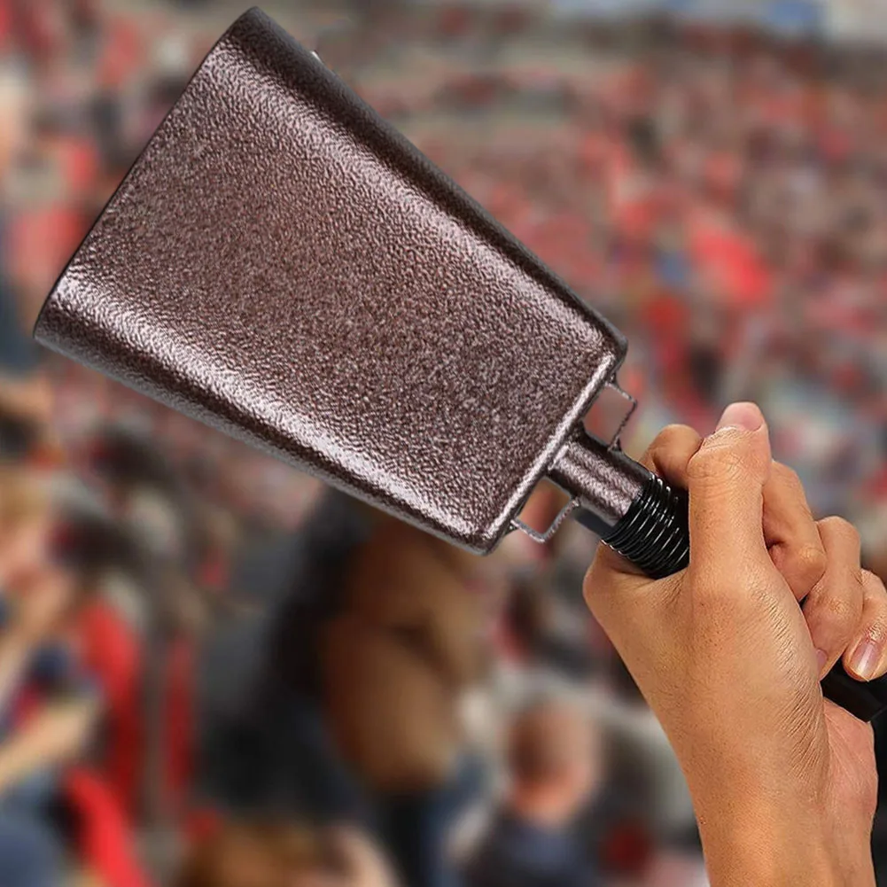 New Style Practical To Use Cow Bell Cow Bell Steel Cheering Bell Cowbell Hand Percussion Sport Events With Handle