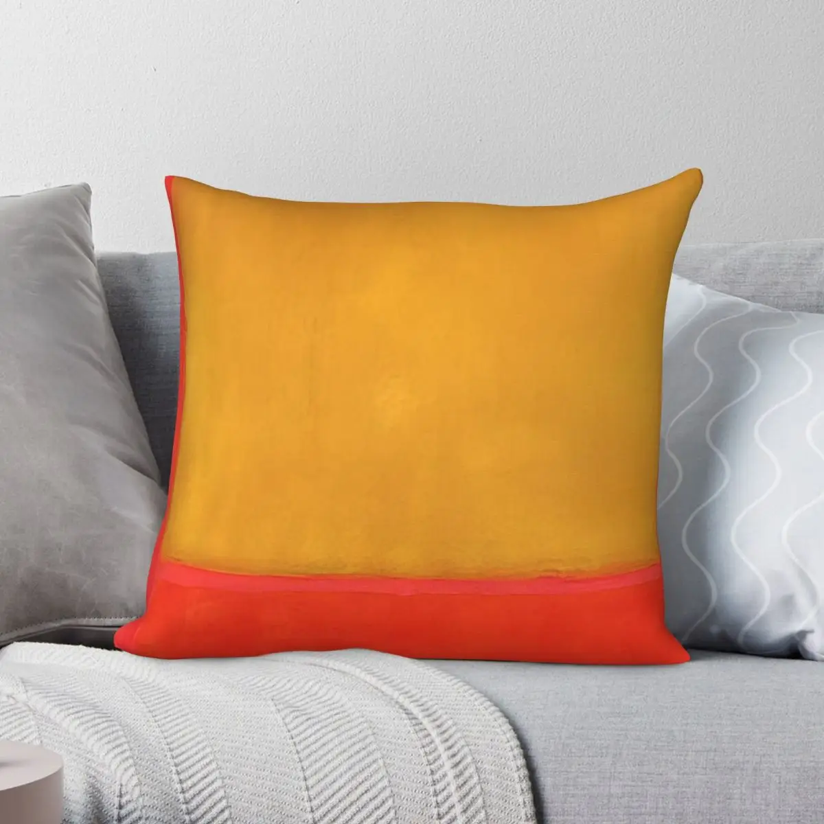 Mark Rothko Ochre And Red On Red Square Pillowcase Polyester Linen Velvet Creative Zip Decor Home Cushion Cover