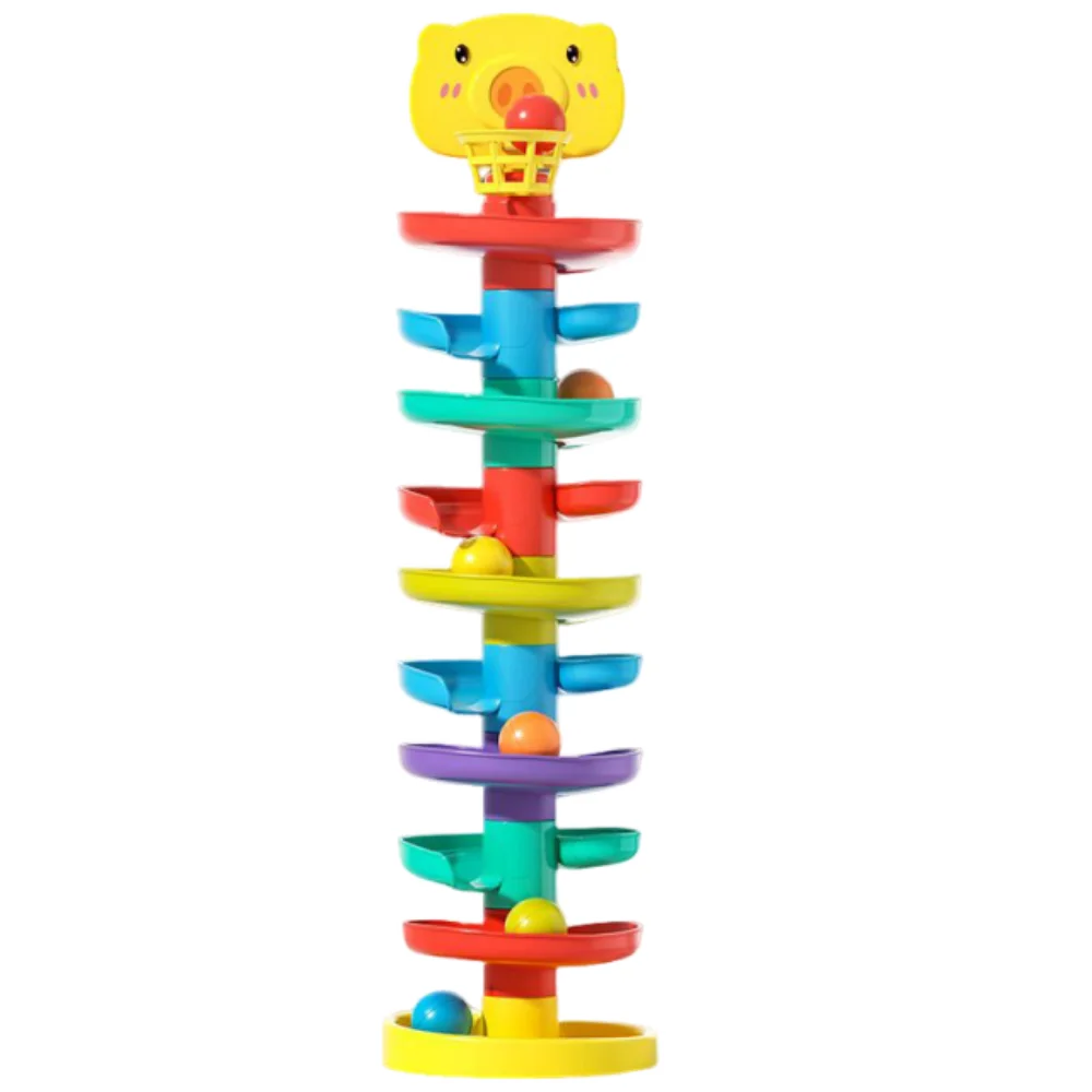 

Sliding Ball Montessori Stacking Track Track Rolling Rolling Ball Tower Children Gits Ball Tower Children Play