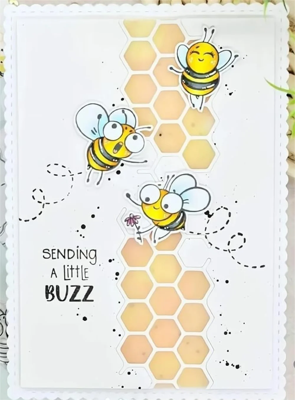 Happy Bee Day Postzegels En Dies Ingesteld Voor Het Maken Van Scrapbooking-Diy-Albumbenodigdheden