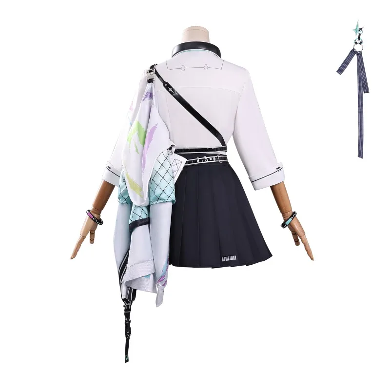 LYNAE Costume Game Wuthering Waves Cosplay White Shirt Coat Skirt Uniform JK with Accessories Full Set for Women Theme Party view 5
