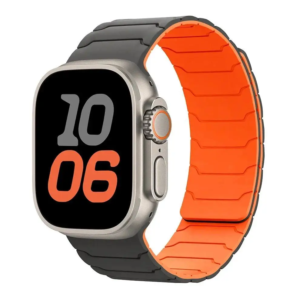 Magnetisches Silikonarmband für Apple Watch Ultra 3 2 49mm 45mm 44mm 40mm 42mm 46mm 41mm 38mm IWatch Series 11 10 SE 9 8 7