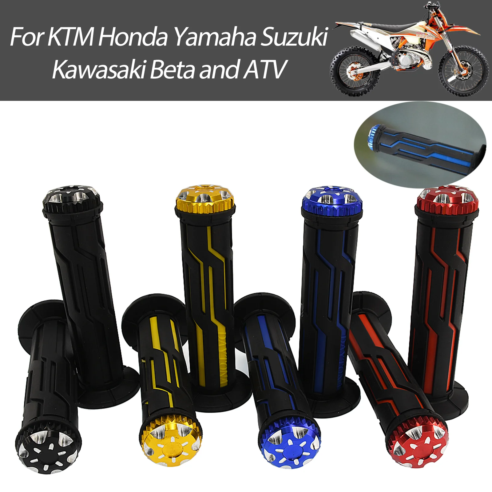 CNC otorcycle Handle Grips 7/8" 22mm Handlebar Grips For Bmw Yamaha Honda Harley Universal Motocross Accessories Mobile Parts