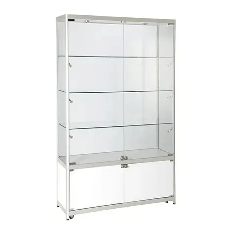 （customized）Factory Price  Wall  Display  Cabinet Multi-layer Vitrina Showcase Glass Display Showcase Products with Lock