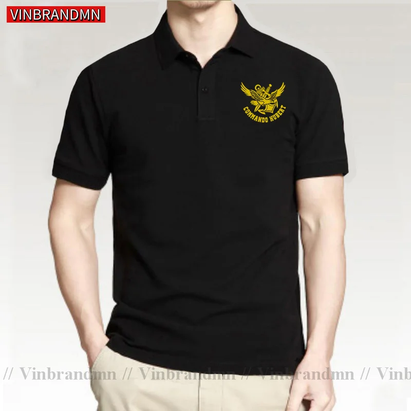 French Navies Special Forces Commando Hubert Polo Shirt Men Women Unisex Fashion Short Sleeve Casual 100% Cotton Polo Shirts
