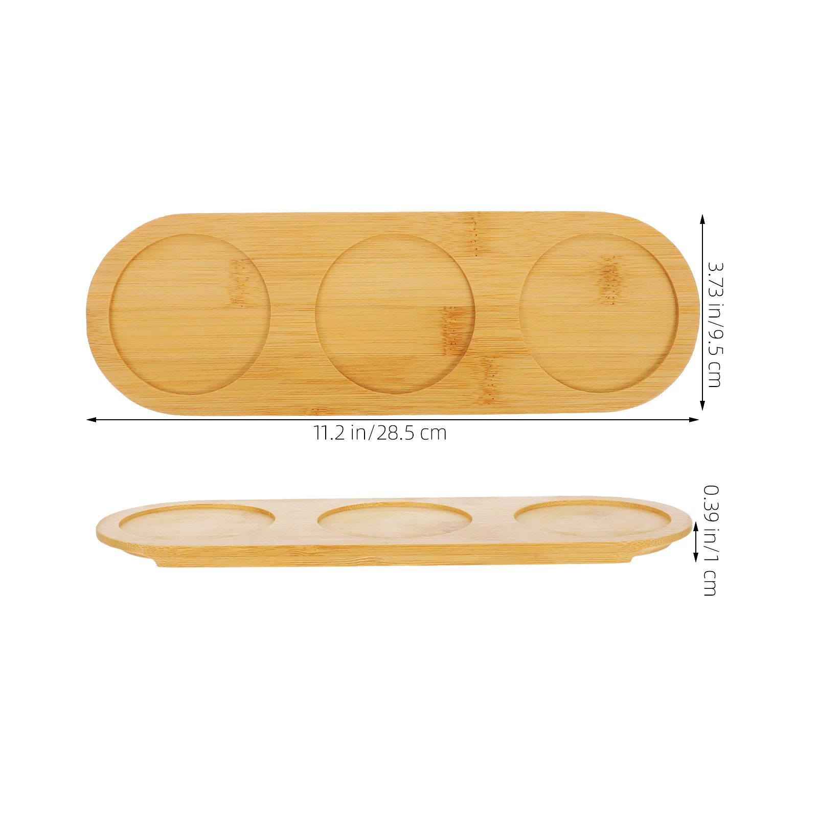 Beer Flight Board Bamboo 3-Hole Non-Slip Design For Craft Beer Wine Cocktail Tasting Serving Tray Bar Accessories
