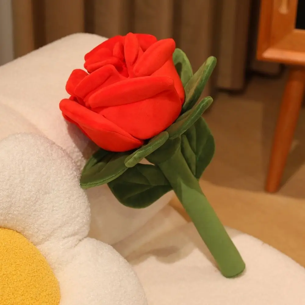 

Realistic Simulation Plush Rose Soft Lifelike Rose Bouquet Doll Heart Holding Romantic Rose Plush Pillow Birthday Gifts