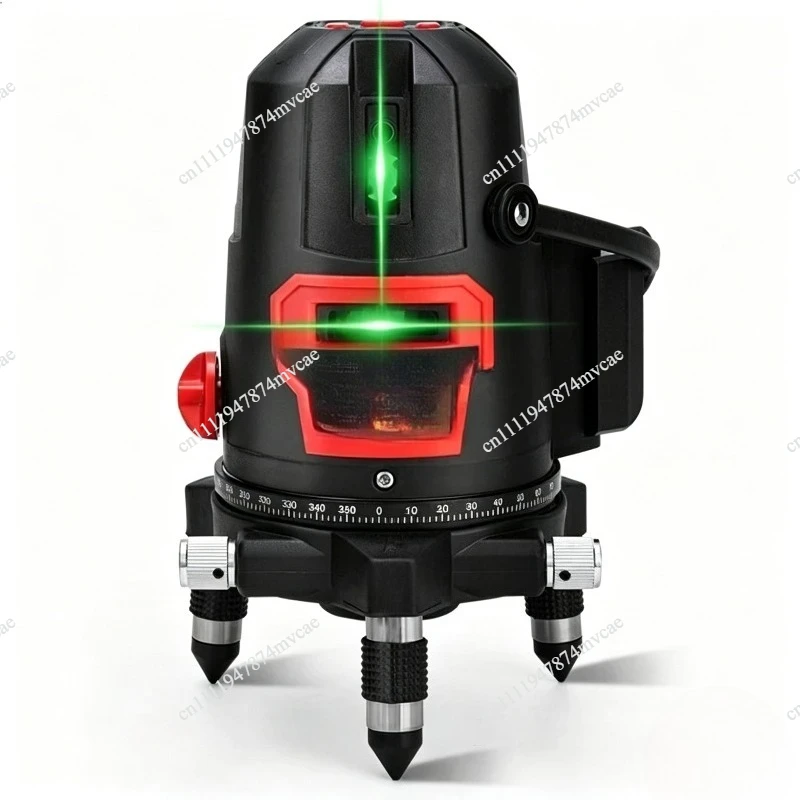 Self-Leveling Rotary Laser Level - 360° Horizontal/Vertical Green Beam, Auto Rotating Construction Laser for Indoor Outdoor Use