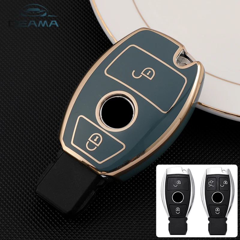 

TPU 2 3 Buttons Car Key Case Cover Shell for Mercedes Benz A C E S G Class GLA CLA GLK GLC W204 463 176 251 205 Protector Holde