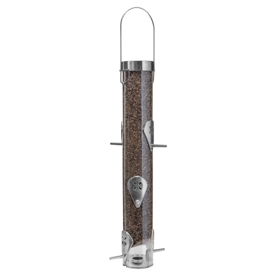 Nyjer Seed Classic Finch Feeder with Ring Pull Advantage Ideal for Outdoor Bird Watching Enthusiasts 20-Inches Tall Holds Up to